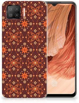 B2Ctelecom Smartphone hoesje OPPO A73 4G Leuk Case Batik Brown