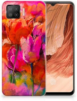 B2Ctelecom Smartphone hoesje OPPO A73 4G Silicone Case Tulips