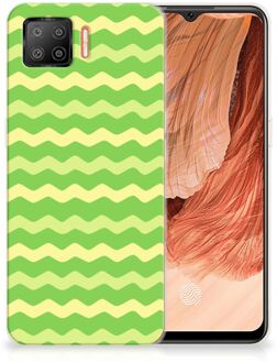 B2Ctelecom Smartphone hoesje OPPO A73 4G TPU Case Waves Green