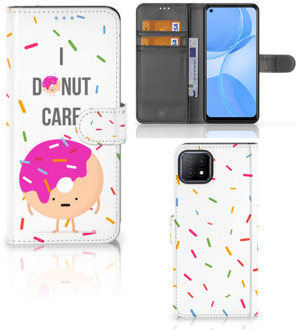 B2Ctelecom Smartphone Hoesje OPPO A73 5G Bookcase met Quotes Donut Cadeautjes voor Meisjes