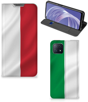 B2Ctelecom Smartphone Hoesje OPPO A73 5G Leuk Bookcase Italiaanse Vlag