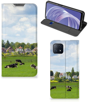 B2Ctelecom Smartphone Hoesje OPPO A73 5G Wallet Book Case Hollandse Koeien