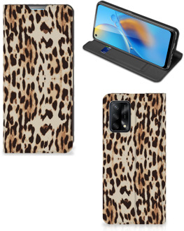 B2Ctelecom Smartphone Hoesje OPPO A74 4G Book Cover Leopard