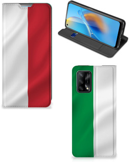 B2Ctelecom Smartphone Hoesje OPPO A74 4G Leuk Bookcase Italiaanse Vlag