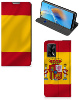 B2Ctelecom Smartphone Hoesje OPPO A74 4G Mobiel Hoesje Spaanse Vlag