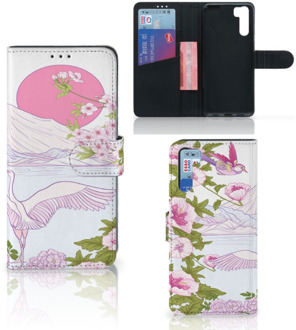 B2Ctelecom Smartphone Hoesje OPPO A91 | Reno3 Book Style Case Bird Standing