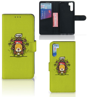 B2Ctelecom Smartphone Hoesje OPPO A91 | Reno3 Flipcover Doggy Biscuit