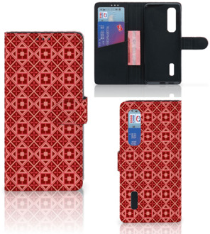 B2Ctelecom Smartphone Hoesje OPPO Find X2 Pro Wallet Case Batik Red