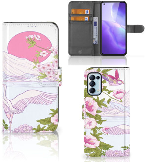 B2Ctelecom Smartphone Hoesje OPPO Find X3 Lite Book Style Case Bird Standing