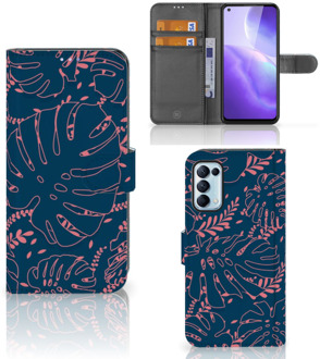 B2Ctelecom Smartphone Hoesje OPPO Find X3 Lite Bookcase Palm Leaves