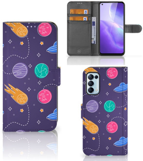 B2Ctelecom Smartphone Hoesje OPPO Find X3 Lite Flip Case Portemonnee Space