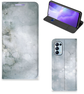 B2Ctelecom Smartphone Hoesje OPPO Find X3 Lite Leuk Telefoonhoesje Painting Grey