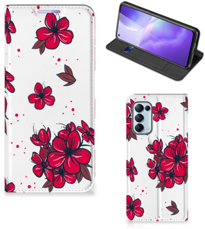 B2Ctelecom Smartphone Hoesje OPPO Find X3 Lite Mobiel Cover Blossom Red