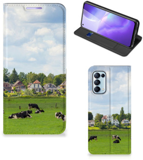 B2Ctelecom Smartphone Hoesje OPPO Find X3 Lite Wallet Book Case Hollandse Koeien