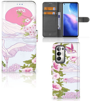 B2Ctelecom Smartphone Hoesje OPPO Find X3 Neo 5G Book Style Case Bird Standing