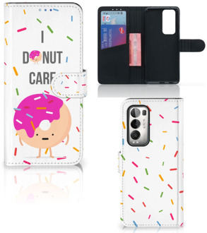 B2Ctelecom Smartphone Hoesje OPPO Find X3 Neo 5G Bookcase met Quotes Donut Cadeautjes voor Meisjes