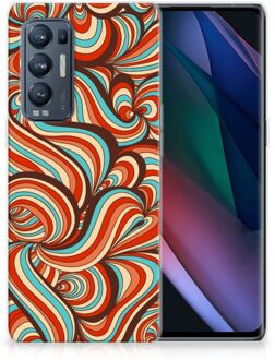 B2Ctelecom Smartphone hoesje OPPO Find X3 Neo Back Case Siliconen Hoesje Retro