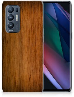 B2Ctelecom Smartphone hoesje OPPO Find X3 Neo Leuk Case Super als Vaderdag Cadeaus Donker Hout