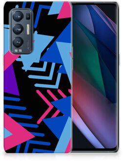 B2Ctelecom Smartphone hoesje OPPO Find X3 Neo TPU Case Funky Triangle