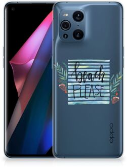 B2Ctelecom Smartphone hoesje OPPO Find X3 | X3 Pro TPU Case Transparant Boho Beach