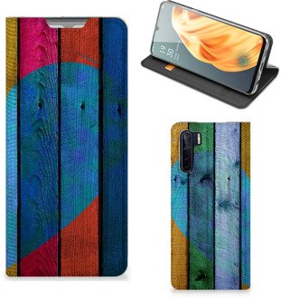 B2Ctelecom Smartphone Hoesje OPPO Reno3 | A91 Mobiel Bookcase Wood Heart