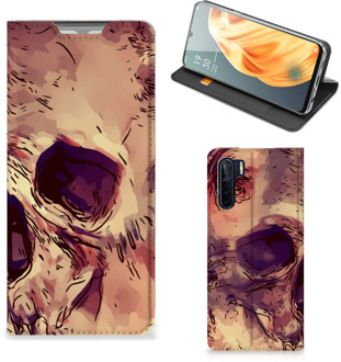 B2Ctelecom Smartphone Hoesje OPPO Reno3 | A91 Wallet Case Skullhead