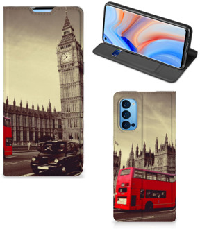 B2Ctelecom Smartphone Hoesje OPPO Reno4 Pro 5G Mobiel Bookcase Londen