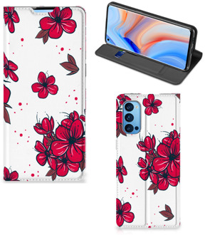 B2Ctelecom Smartphone Hoesje OPPO Reno4 Pro 5G Mobiel Cover Blossom Red