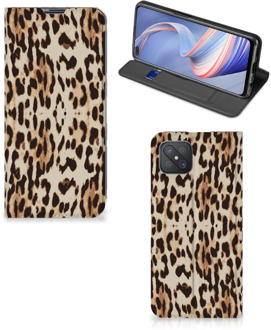 B2Ctelecom Smartphone Hoesje OPPO Reno4 Z 5G Book Cover Leopard