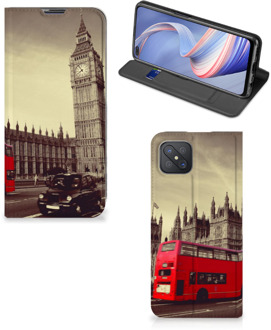 B2Ctelecom Smartphone Hoesje OPPO Reno4 Z 5G Mobiel Bookcase Londen