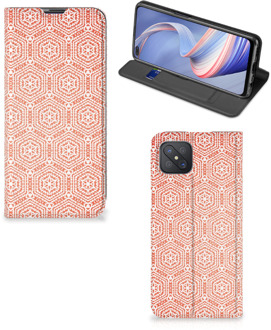 B2Ctelecom Smartphone Hoesje OPPO Reno4 Z 5G Mobiel Hoesje Pattern Orange