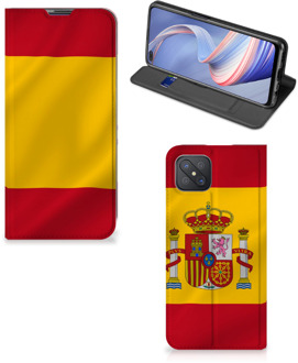 B2Ctelecom Smartphone Hoesje OPPO Reno4 Z 5G Mobiel Hoesje Spaanse Vlag