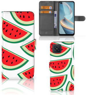 B2Ctelecom Smartphone Hoesje OPPO Reno4 Z Foto Hoesje ontwerpen Originele Cadeaus Watermelons