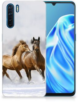 B2Ctelecom Smartphone hoesje OPPP A91 TPU Case Paarden