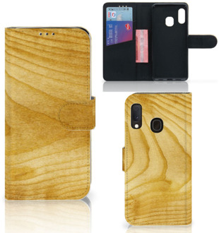 B2Ctelecom Smartphone Hoesje Samsung A20e Book Style Case Licht Hout