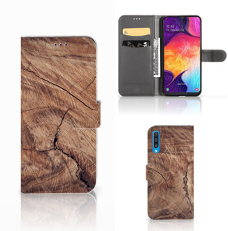 B2Ctelecom Smartphone Hoesje Samsung A50 Book Style Case Tree Trunk