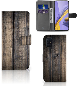 B2Ctelecom Smartphone Hoesje Samsung A51 Book Style Case Steigerhout