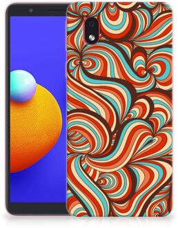 B2Ctelecom Smartphone hoesje Samsung Galaxy A01 Core Back Case Siliconen Hoesje Retro