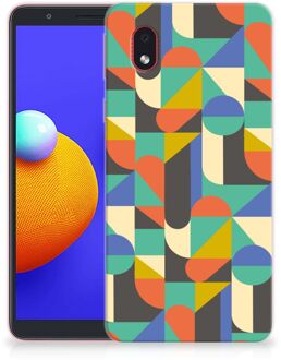 B2Ctelecom Smartphone hoesje Samsung Galaxy A01 Core Backcase Siliconen Hoesje Funky Retro