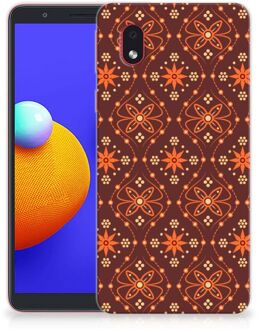 B2Ctelecom Smartphone hoesje Samsung Galaxy A01 Core Leuk Case Batik Brown