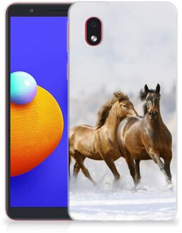 B2Ctelecom Smartphone hoesje Samsung Galaxy A01 Core TPU Case Paarden