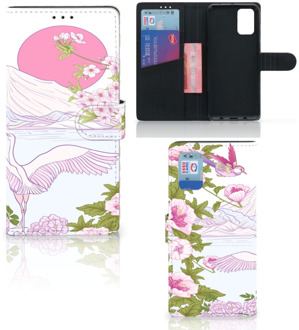 B2Ctelecom Smartphone Hoesje Samsung Galaxy A02s Flip Cover Samsung M02s Book Style Case Bird Standing