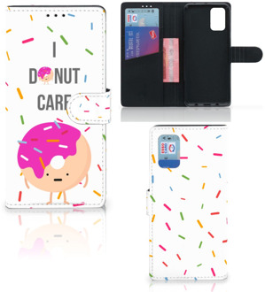 B2Ctelecom Smartphone Hoesje Samsung Galaxy A02s Flip Cover Samsung M02s Bookcase met Quotes Donut Cadeautjes voor Meisjes