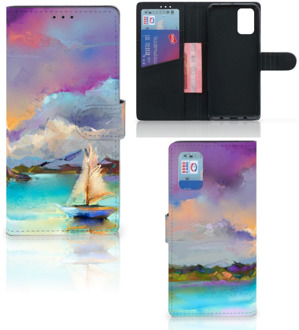 B2Ctelecom Smartphone Hoesje Samsung Galaxy A02s Flip Cover Samsung M02s Case ontwerpen Boat