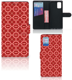 B2Ctelecom Smartphone Hoesje Samsung Galaxy A02s Flip Cover Samsung M02s Wallet Book Case Batik Red