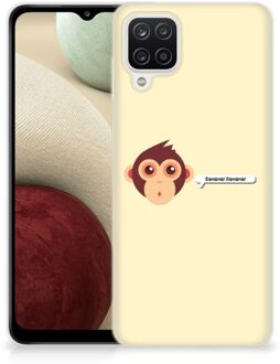 B2Ctelecom Smartphone hoesje Samsung Galaxy A12 Back Case Siliconen Hoesje met Foto Aap