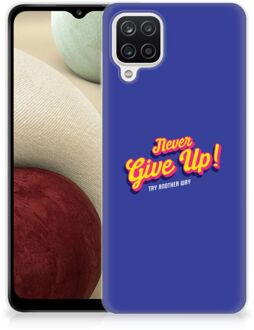 B2Ctelecom Smartphone hoesje Samsung Galaxy A12 Backcase Siliconen Hoesje Never Give Up