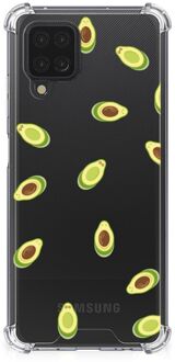 B2Ctelecom Smartphone hoesje Samsung Galaxy A12 Backcase TPU Siliconen Hoesje met transparante rand Avocado