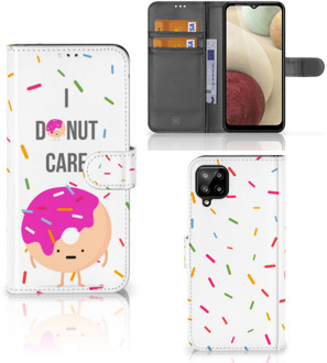 B2Ctelecom Smartphone Hoesje Samsung Galaxy A12 Bookcase met Quotes Donut Cadeautjes voor Meisjes