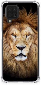 B2Ctelecom Smartphone hoesje Samsung Galaxy A12 Smartphone Hoesje met foto met transparante rand Leeuw